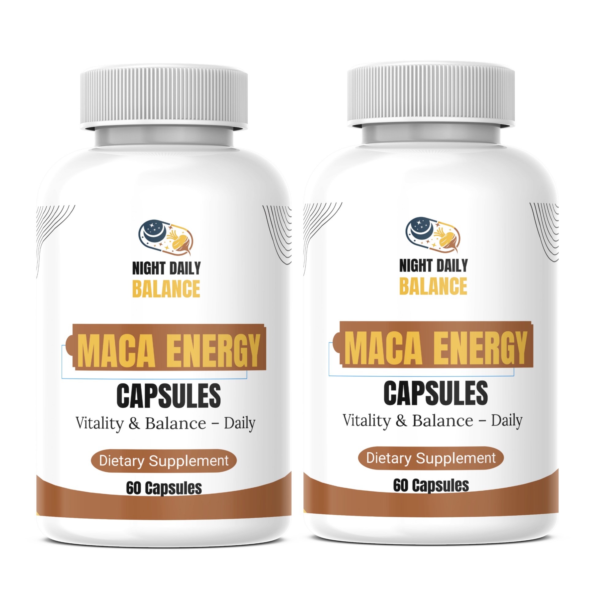 Maca Energy Capsules (2 Bottles x 60 Capsules)